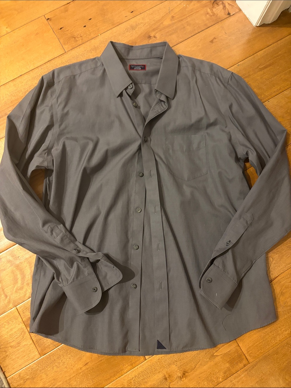 UNTUCKit Men's Gray Long-Sleeve Button-Up Dress Shirt